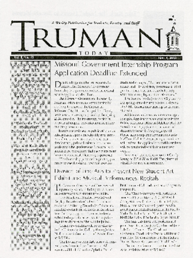 Truman Today, November 4, 2003