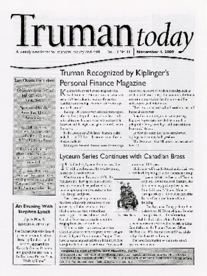 Truman Today, November 04, 2008