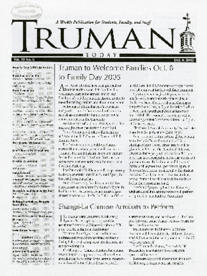 Truman Today, October 04, 2005